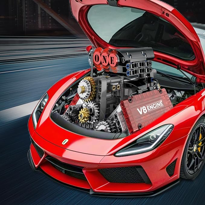 WINGIFT V8 Engine Building Set, V8 Engine Model kit that Run, Build Your Own - Image 6