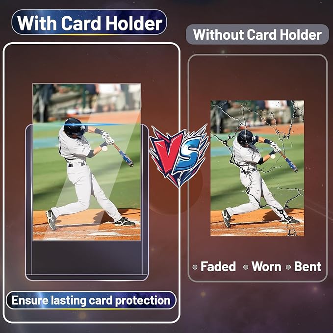 50 Hard Plastic Card Sleeves – 50 Toploads, 35PT Baseball Card Protectors - Image 3