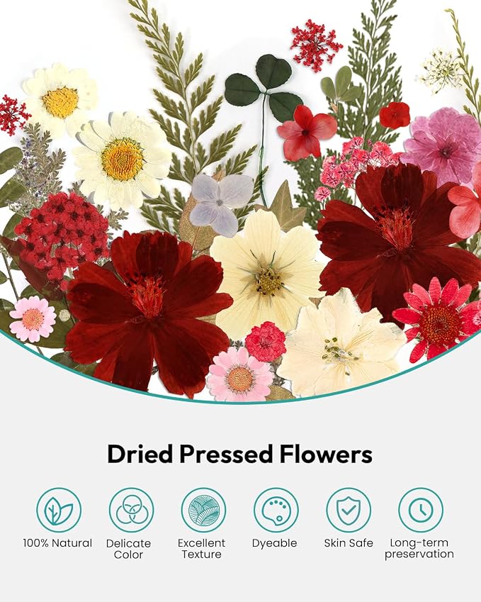 Dried Flowers, Resiners 174Pcs Pressed Flowers - Image 4