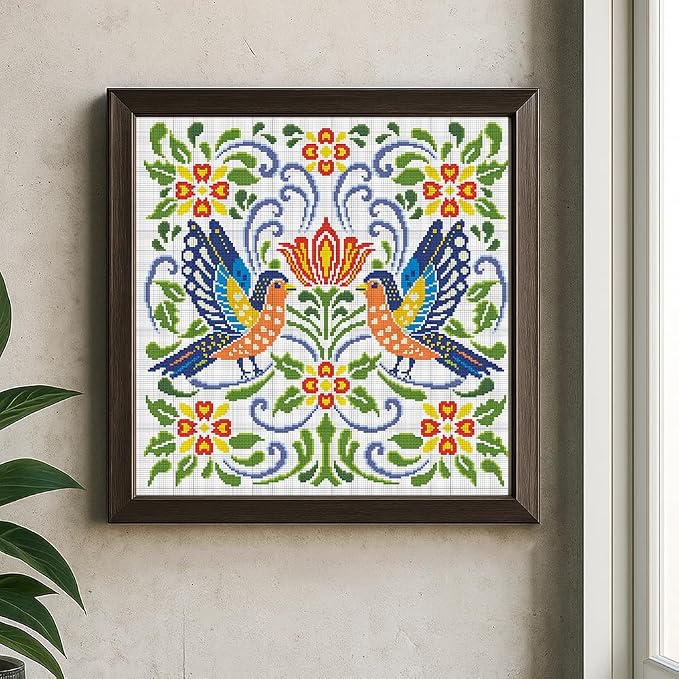 FREEBLOSS 11CT Vector Flowers Stamped Cross Stitch Kits Complete Embroidery Kits - Image 5