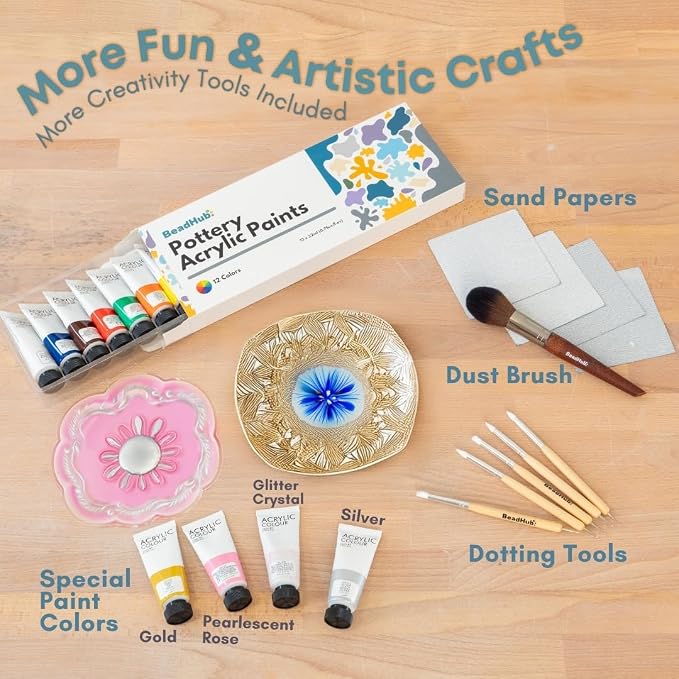 Pottery Kit for Beginners, 4.4LBS Air Dry Clay for Adults - Image 7