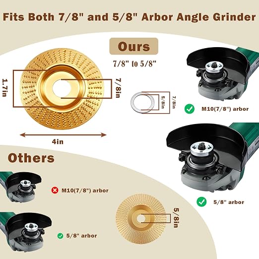 5PCS Angle Grinder Wood Carving Disc Set - Image 3