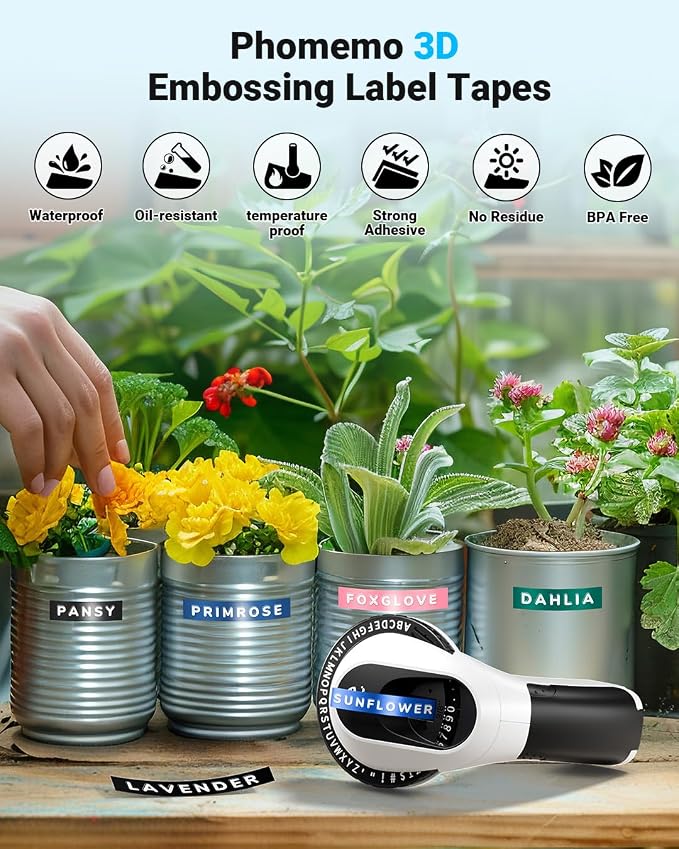Phomemo Embossing Label Maker, Vintage Embossed Label Maker, Retro Label Makers - Image 7