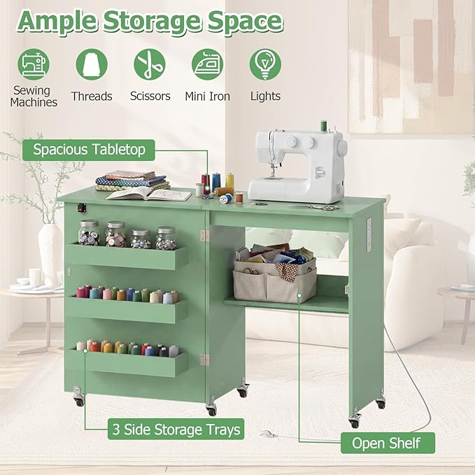 Giantex Folding Sewing Table - Image 4