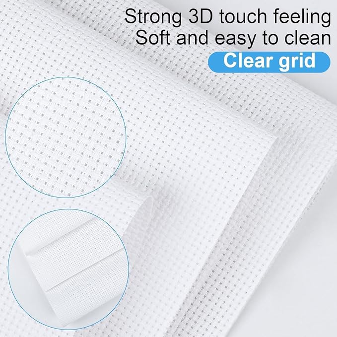 MYFAMIREA Cross Stitch Aida Fabric 14 Count, 18 by 15 Inch Large Size, Classic - Image 4