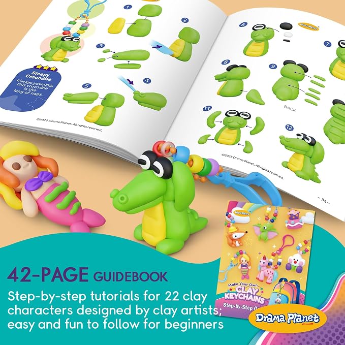 Drama Planet Clay Keychain Craft Kit - Image 4