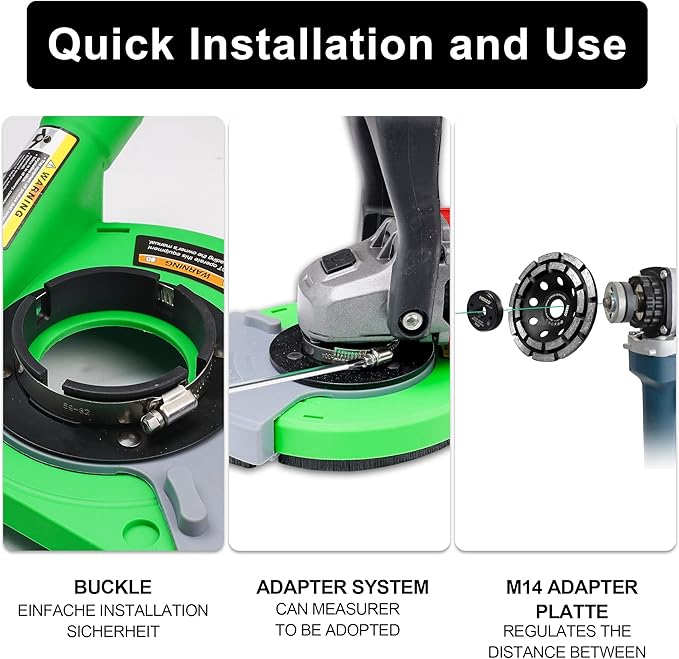 Diment Power Surface Grinding Dust Shroud for Angle Grinder 115mm / 125mm （4 inch / 5 inch）