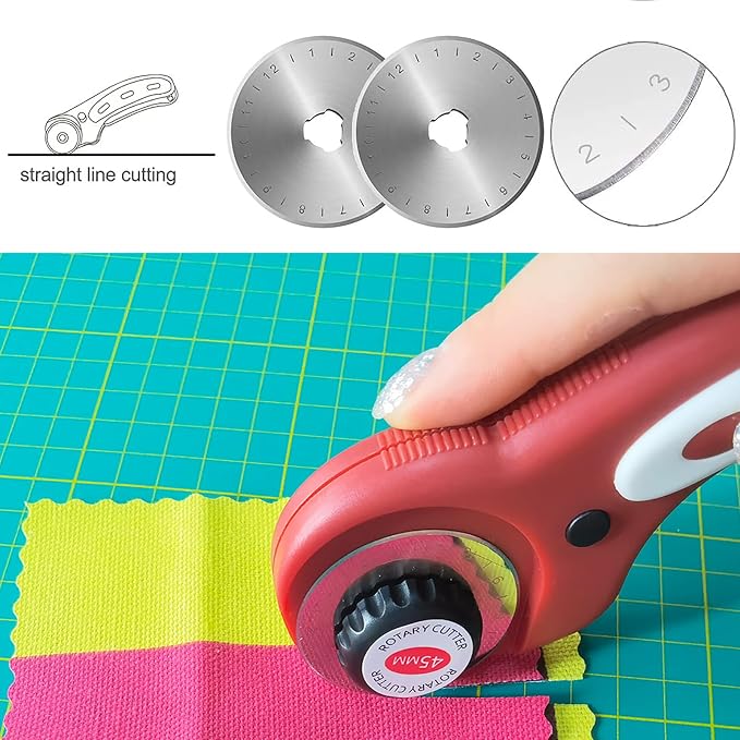 45mm Rotary Cutter Blades 5-Pack Replacement Blades Fits Fits Fiskars, DAFA - Image 3