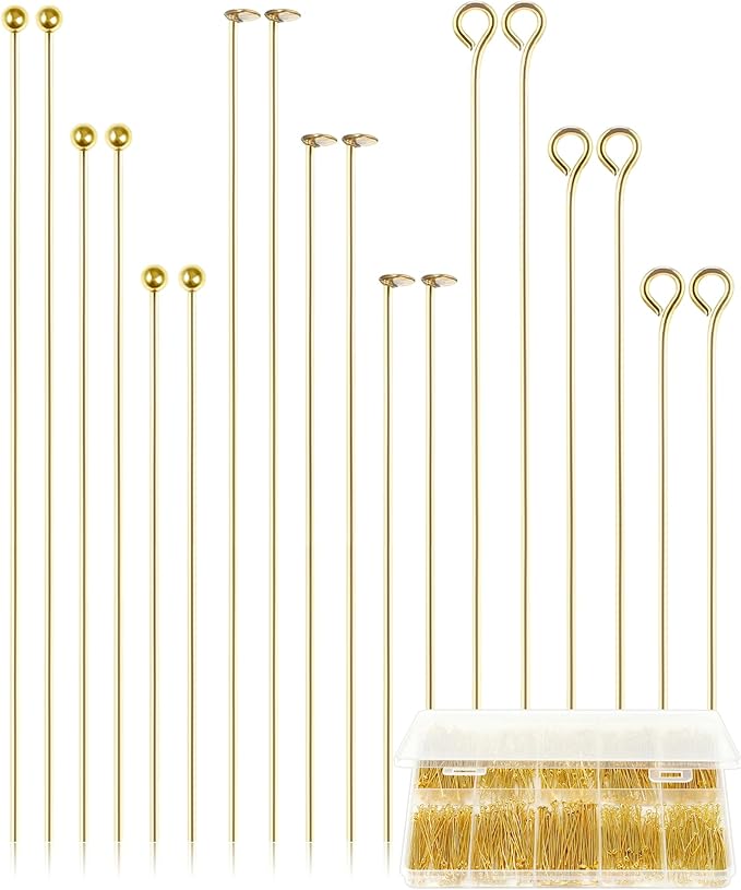 FIVEIZERO 900 PCS Eye Pins and Flat Head Pins by FIVEIZERO