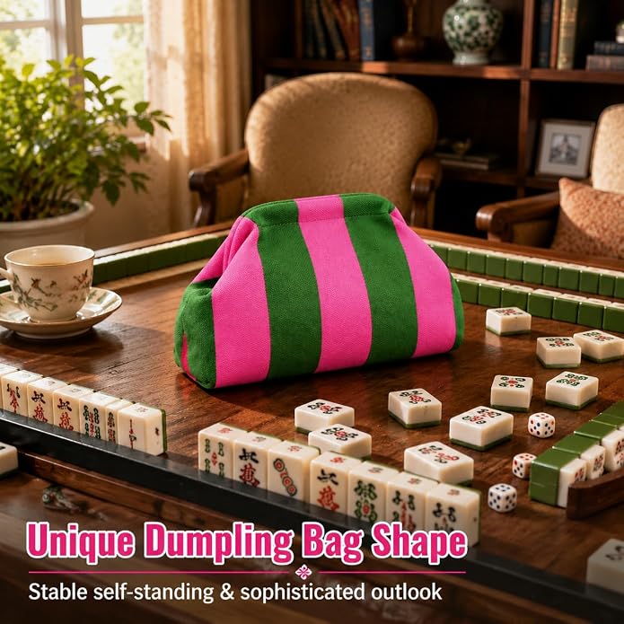 Mahjong Tile Bag Woven Clutch Purses - Image 7