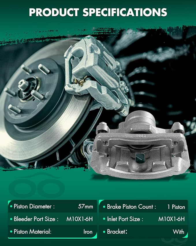 SCITOO 19B1335 Front Left Disc Brake Caliper Assembly w/Bracket For Acura For CL 1997-1999,For Honda For Accord 1990-1997