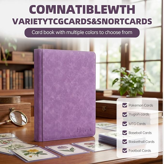 Card Binder 16 Pocket, Premium 1024 Double Sided Pocket Collection Binder - Image 4