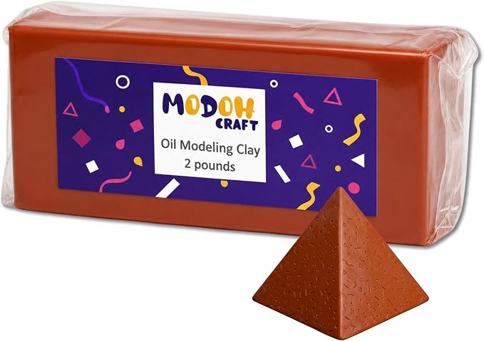Plasticine Oil Based Modeling Clay, Non Hardening Reusable Clay, Non Toxic by MODOH