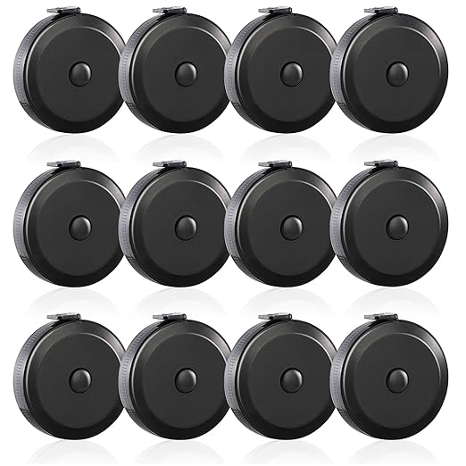 16 Pack Tape Measure, 60 Inch/150cm Retractable Body Measuring Tape - Soft Sewing Tape for Tailor, Craft & Cloth Measurements (Black)