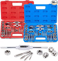 Orion Motor Tech 80pc Tap and Die Set in SAE and Metric Sizes, Metric and Standard Tap Set and Die Tool Set for Internal and External Threading