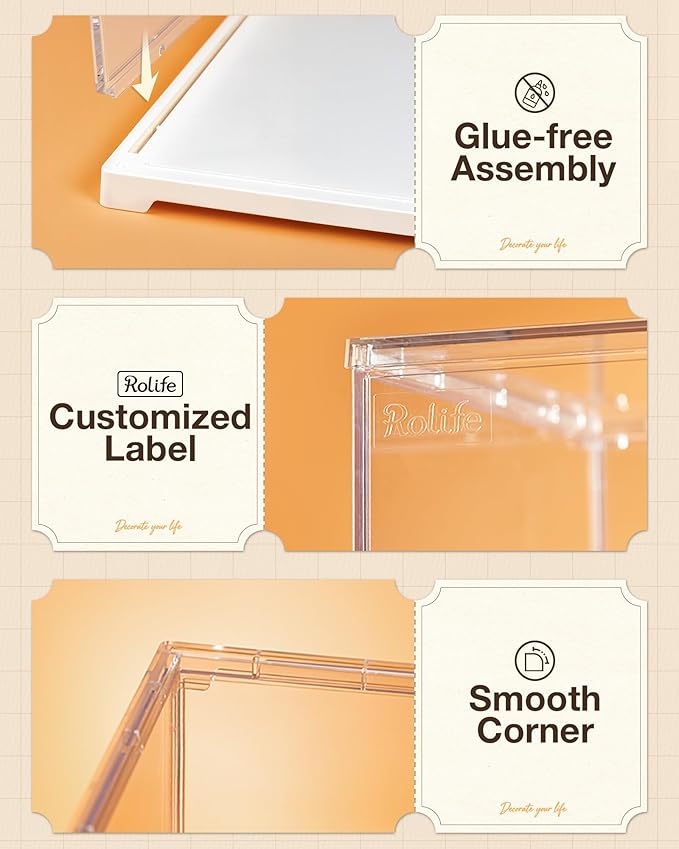 Rolife Dust Cover for DIY Miniature House, 9.8 x 9.8 x 12.2 Inches Clear - Image 4