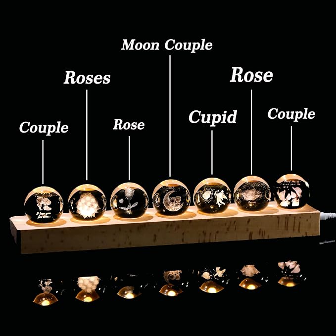 Qianwei 3D Crystal Ball Lovers Crystal Lamp - Image 4