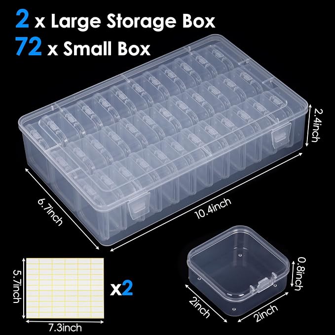 OUTUXED Bead Organizer Box, Mini Craft Storage Containers Boxes - Image 2
