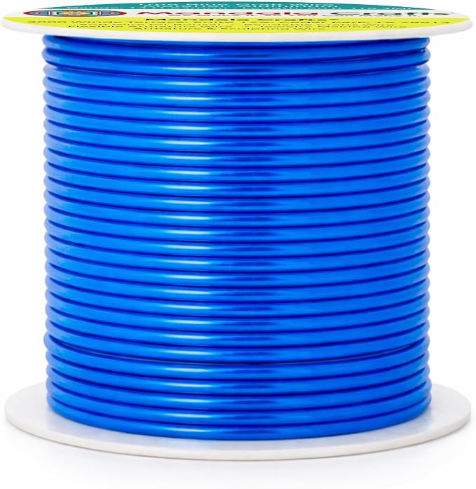 Mandala Crafts 14 Gauge True Blue Anodized Aluminum Craft Wire, 60 FT | Colored - Image 2