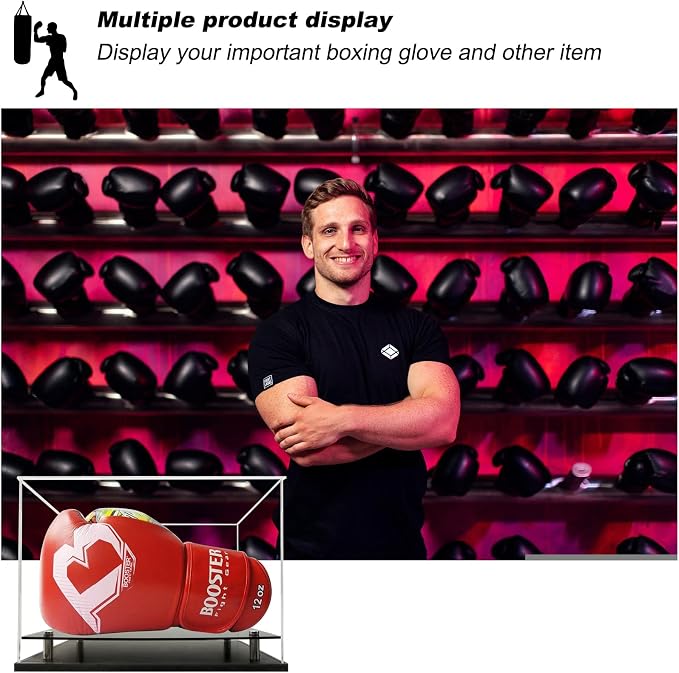 Boxing Glove Display Case, Self-Assembly Acrylic Display case - Image 8