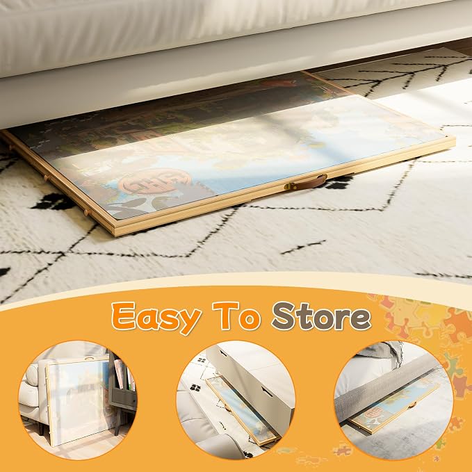 1500-Piece 34"x25.5" Wooden Rotating Puzzle Board - Image 6
