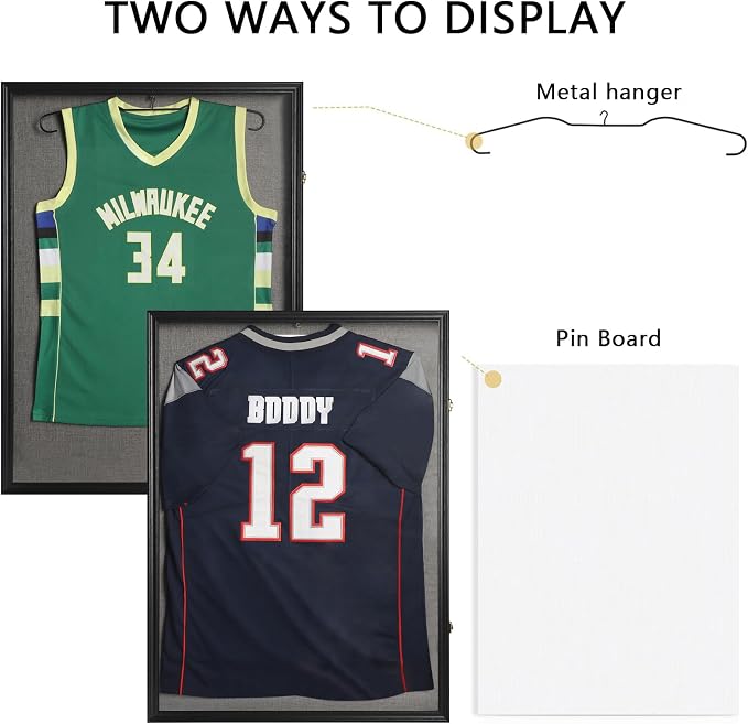 IHEIPYE Large Jersey Frame Display Case Lockable, Sport Jersey Shadow Box - Image 3