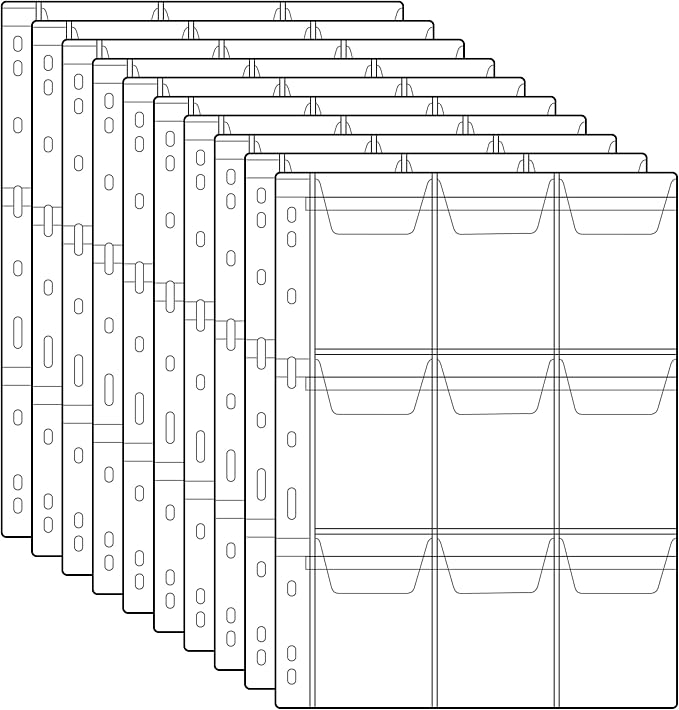 90 Pockets Coin Binder Pages by OSOPOLA