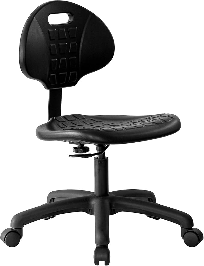 Chair Master (Medium Table Chair, Standard Casters - Easy to Clean! Ergonomic Polyurethane Chair. Seat Height Range - 18"-26". for Home, Office, Lab, Workstation
