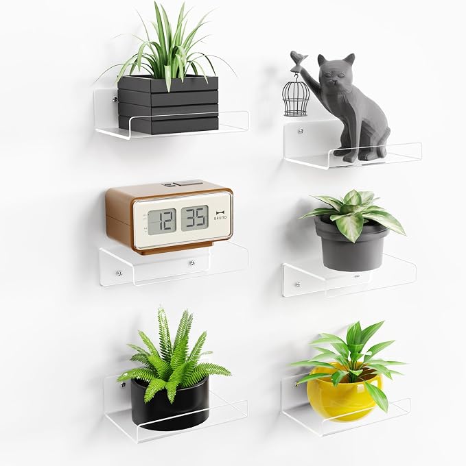 upsimples 6" Acrylic Shelves, Small Shelf by upsimples