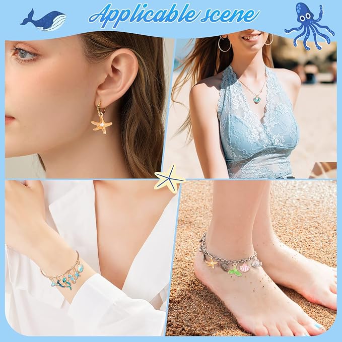 Acejoz 150 Pcs Ocean Beach Sea Charms - Image 5