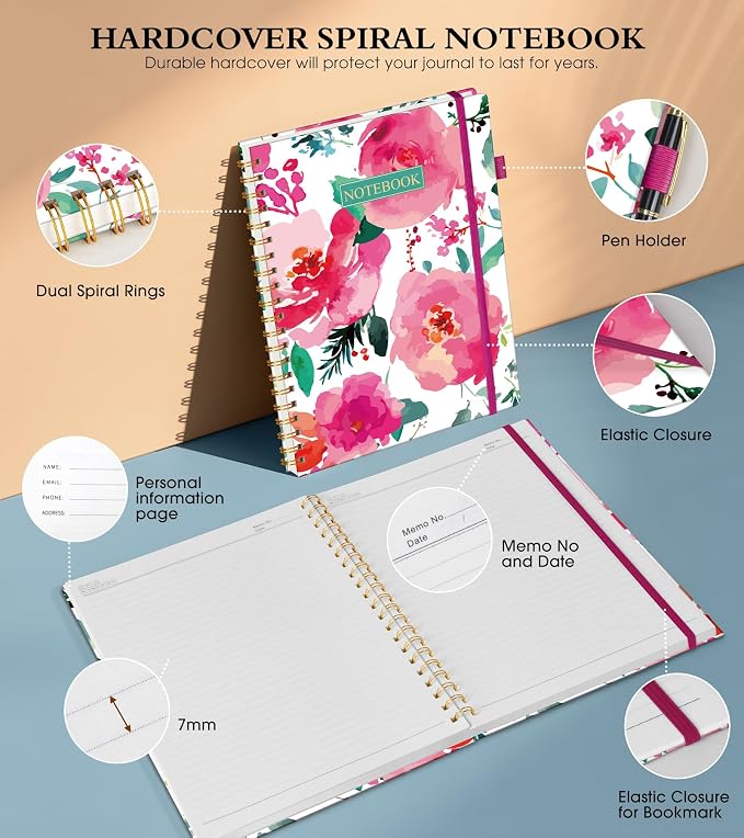 Spiral Notebook Journal 8.5” x 11”, A4 Large Notebooks - Image 3