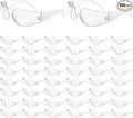 WFEANG Safety Glasses - Clear Protective Eyewear with ANSI Z87.1, Scratch and Impact Resistant, Eye Protection Glasses for Work, Lab, Construction (Pack of 50 Clear)