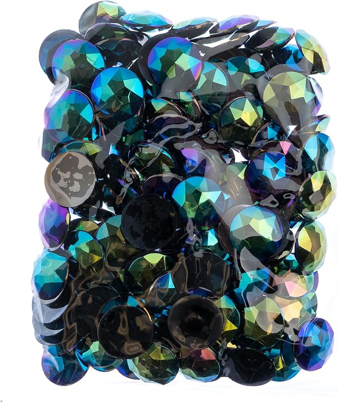 John Bead 200 Pieces 20mm, Acrylic Round Flat Back Rhinestones - Image 2