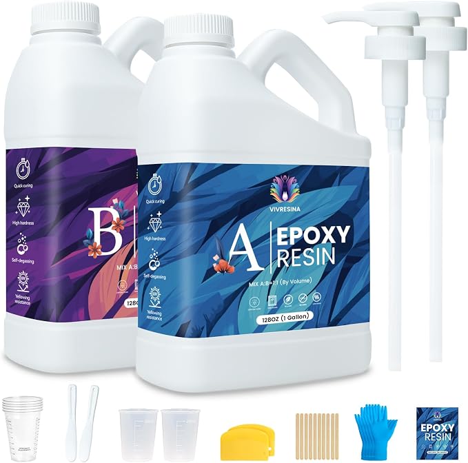 Epoxy Resin Kit 2 Gallon, Resina Epoxica by VIVRESINA-VIVRESINA