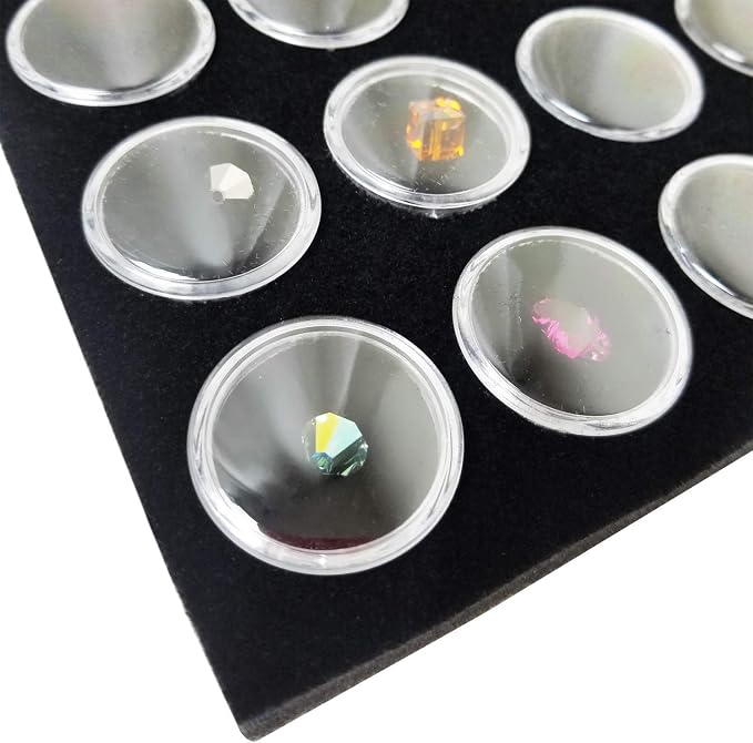 Ikee Design Jewelry Storage Tray Insert, 50 Gemstone Display Jars, Home - Image 5