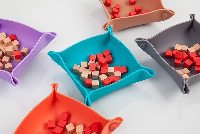 Collapsible Board Game Storage Bowls, Portable Folding Tray Accessory Holds - Image 3