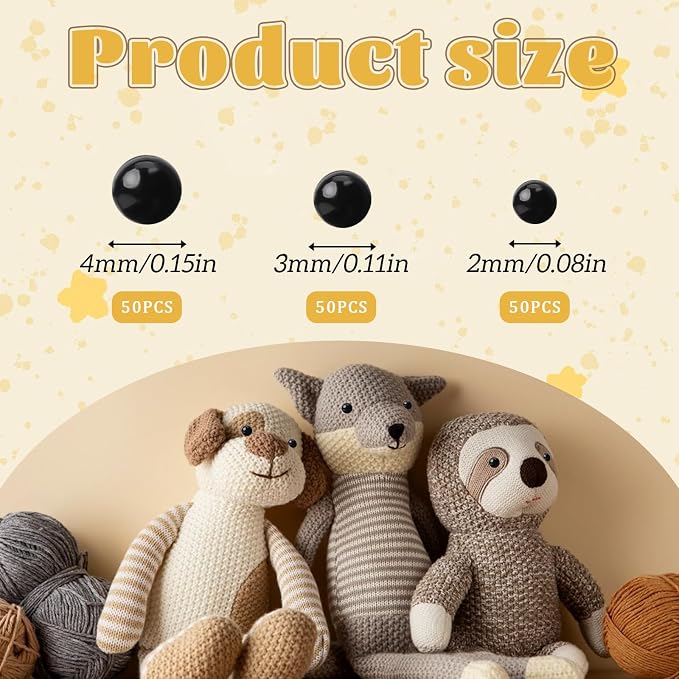 Small Safety Eyes for Crocheting - Image 2