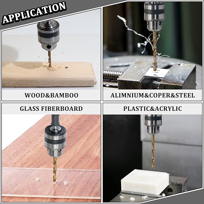CheeMuii Powerful Speedy Hand Drill 3/8 Inch Manual Drill with 9 Pcs Drill Bit Set Chuck and Key for Wood Plastic Soft Metal