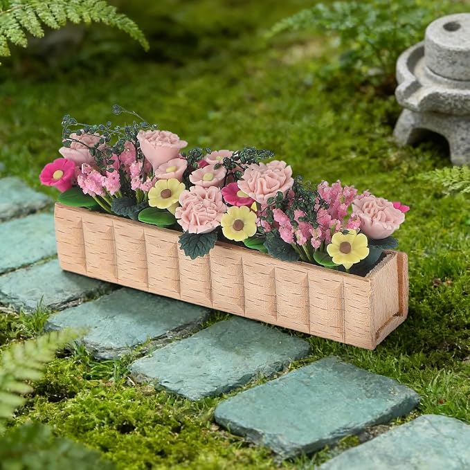 Abaodam Dollhouse Flowers Box, 1:12 Miniature Flowers - Image 9