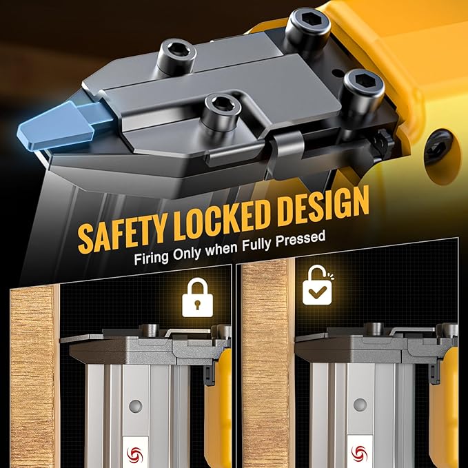 Cordless Brad Nailer Compatible with Dewalt 20V Battery, 18 Gauge 5/8 to 1-1/4 Inch Nail Gun with 1 x 3.0Ah Rechargeable Battery, Powered Electric Tool Set Brushless Motor 2 Modes