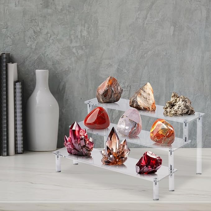 Acrylic Display Stand Risers, 3 Tier Perfume Stand Organizer, Large Shelf Risers - Image 6