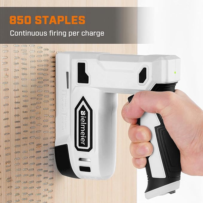 Electric Staple Gun, 2 in 1 Electric Stapler Tacker 4V Cordless Brad Nailer Kit, Battery Powered Nail Gun for Upholstery, Carpentry, DIY with Staple Remover, 1600 Pcs Staples and Nails