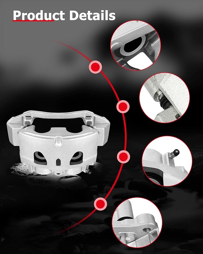 cciyu Front Left & Right Brake Calipers Assembly w/Bracket 18B5303 18B5302 For Chevy For Silverado 2500 HD/For Silverado 3500 HD/For Suburban 3500 HD,For GMC For Sierra 2500 HD/For Sierra 3500 HD