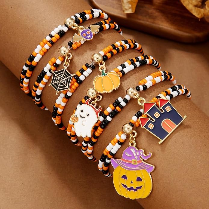 Heishi Surfer Clay Bead Bracelets Set - Image 3