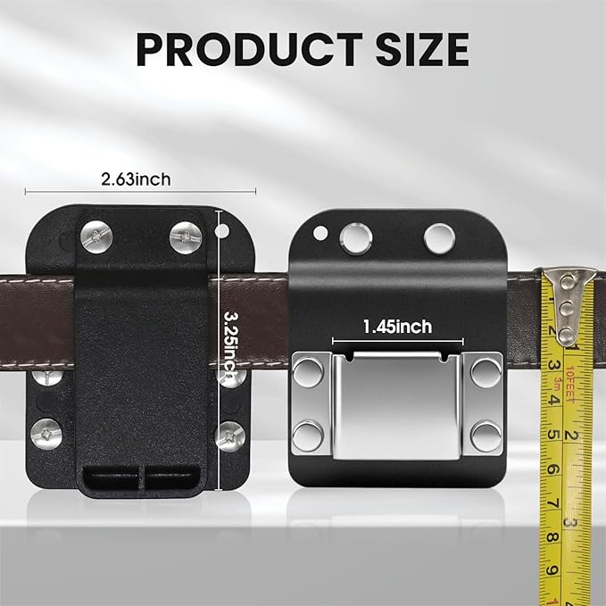 1 Pcs Drill Holder for Tool Belt, Tape Measure Holder with Metal Clip, 2 in Belt Hook Holster for Cordless Drill, Impact Driver, Measuring Tape, Tool Accessories