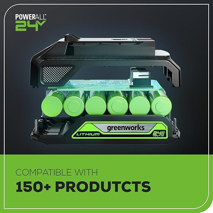 Greenworks 24V Brushless Small Circular Saw,4-1/2" Compact Circular Saw, 6500 RPM Mini Circular Saw,2.0Ah Battery and Compact Charger Included