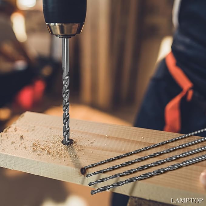 LAMPTOP 47 Pcs Woodworking Tools and Accessories, Including Countersink Drill Bit Set, Wood Plug Cutter, Step Drill Bit, Saw Blades, Drill Stop Bit Set, Long Twist Drill Bit, L-Wrench, Center Punch