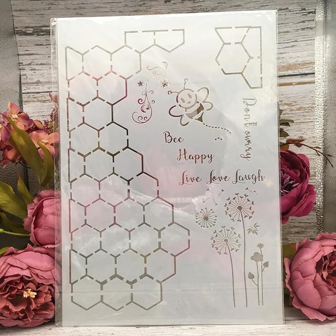 TIAMECH A4 Reusable Honey Bee Hive Stencil - Image 9