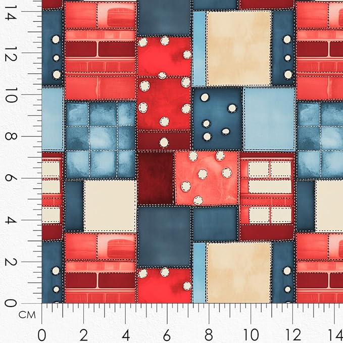 Patchwork Double-Decker Bus Cotton Fabric Panel – 6 Designs + Bonus Sheet - Image 8