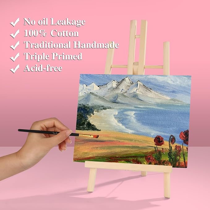 ESRICH Canvas Boards for Painting, 10 Pack Canvases for Painting 8x10 Cotton - Image 5